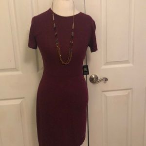 Maroon sweater dress